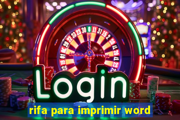 rifa para imprimir word